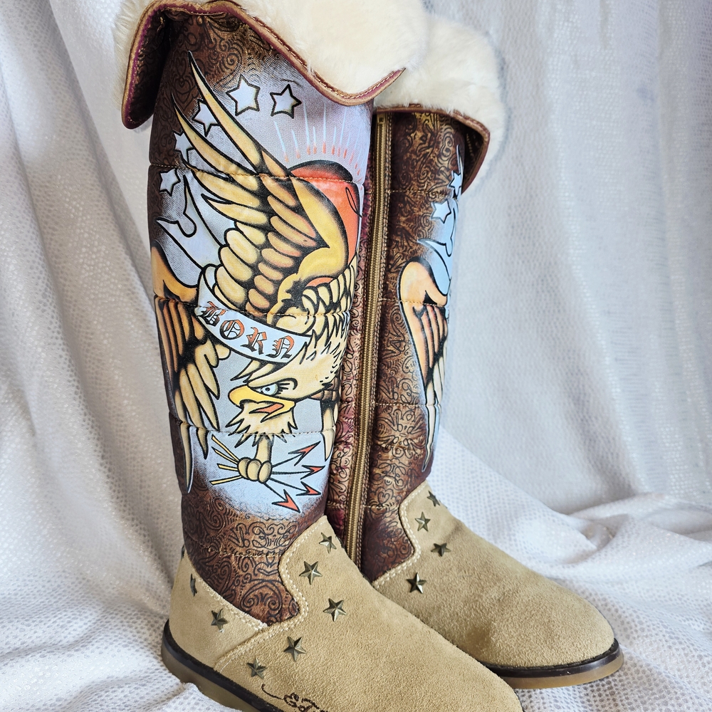 Ed Hardy Multicolor Winter Boots